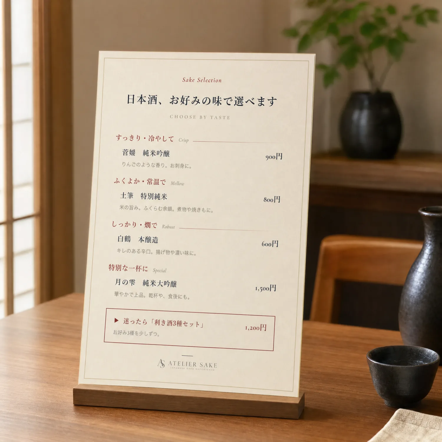 杯と肴 ドリンクメニュー